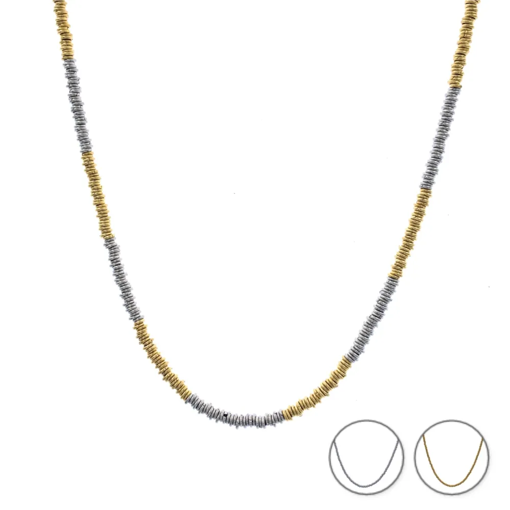 CAC7569-Catena Con Anellini-Collana Corta in Acciaio - CAC-413-2181-Catena Con Anellini-Collana Corta in Acciaio