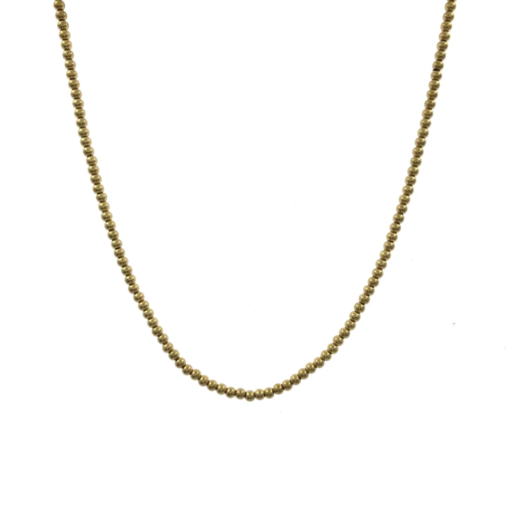 Pallina 4mm-Collana Corta in Acciaio - CAC-413-2185 4mm