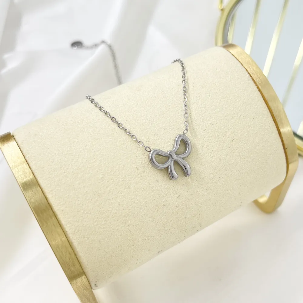 Fiocco-Collana Girocollo in Acciaio - CAC-413-3598