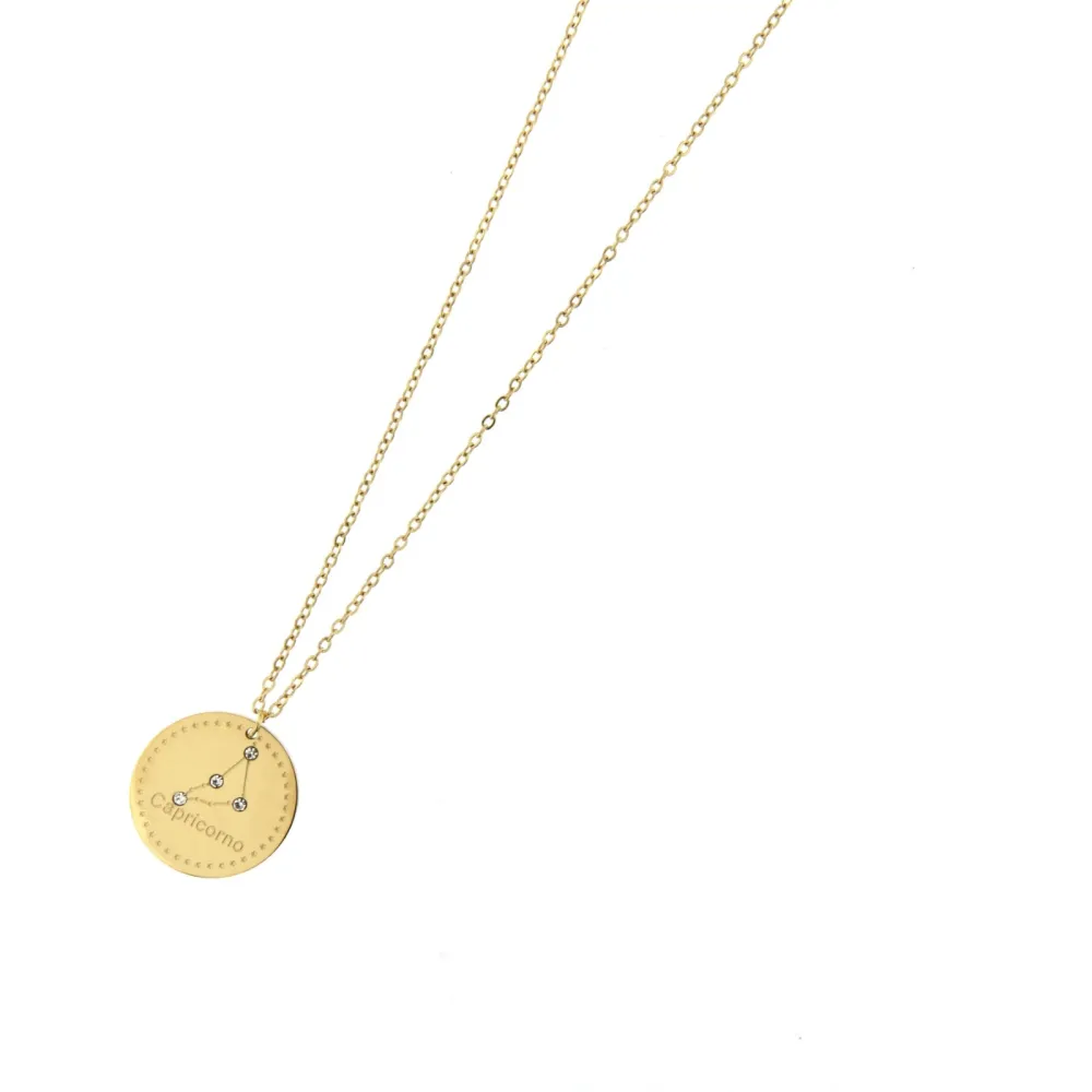 CAC6734-Segni Zodiacali- Collana Girocollo in Acciaio - CAC6734-Segni Zodiacali- Collana Girocollo in Acciaio