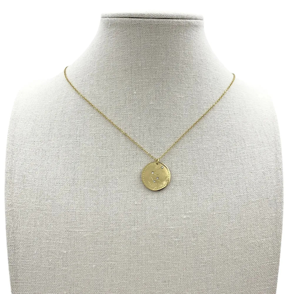 CAC6734-Segni Zodiacali- Collana Girocollo in Acciaio - CAC6734-Segni Zodiacali- Collana Girocollo in Acciaio