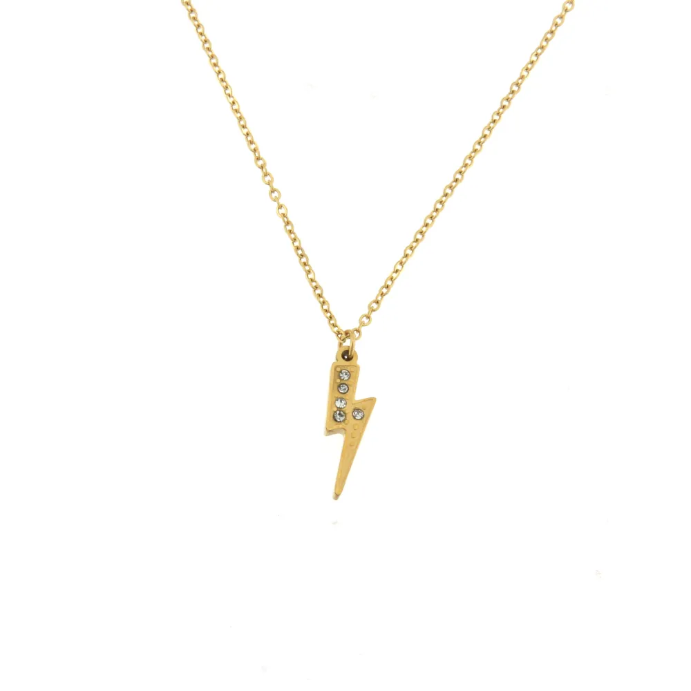 CAC7228-Fulmine- Collana Girocollo in Acciaio - CAC7228-Fulmine- Collana Girocollo in Acciaio