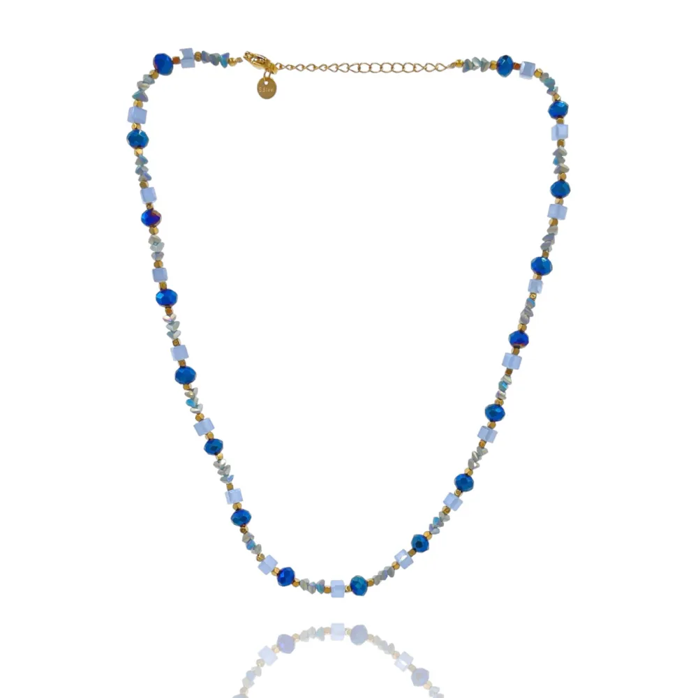 Perline Colorati-Collana Corta in Acciaio - CAC-735-33S