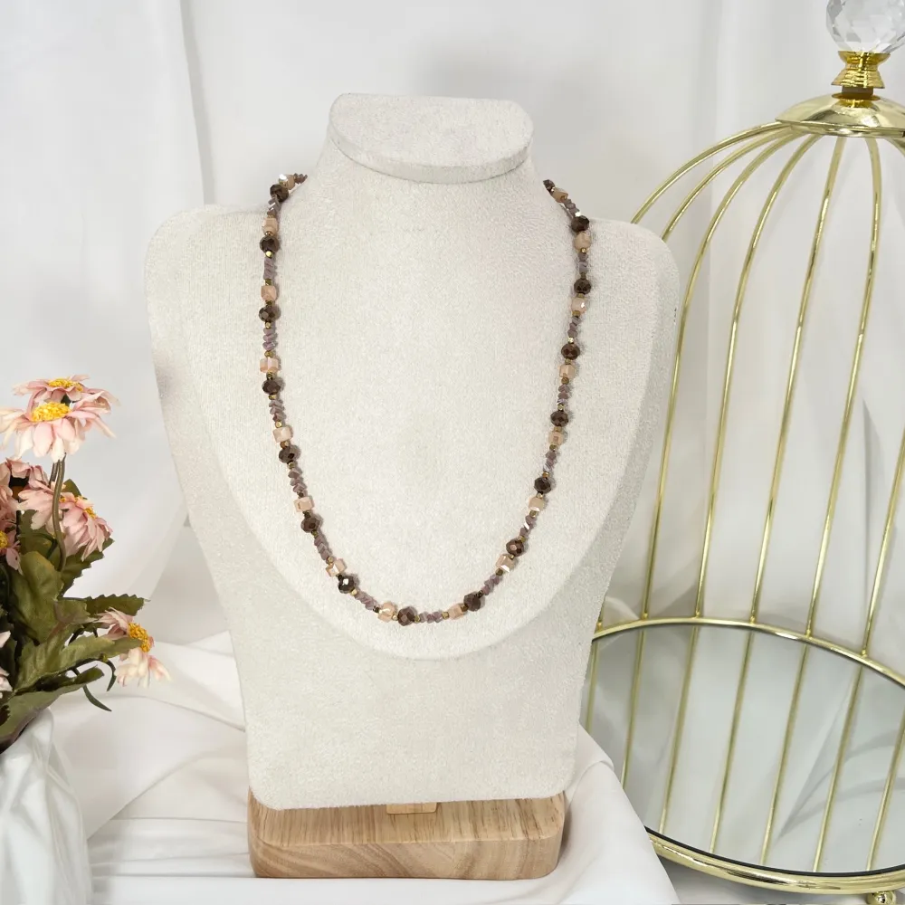 Perline Colorati-Collana Corta in Acciaio - CAC-735-33S