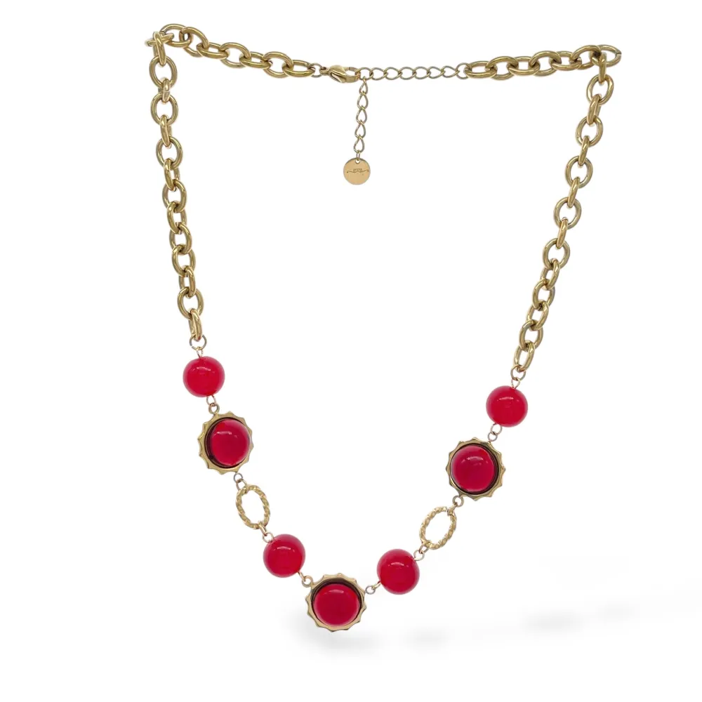 Tondo -Collana Corta in Acciaio - CAC-765-73