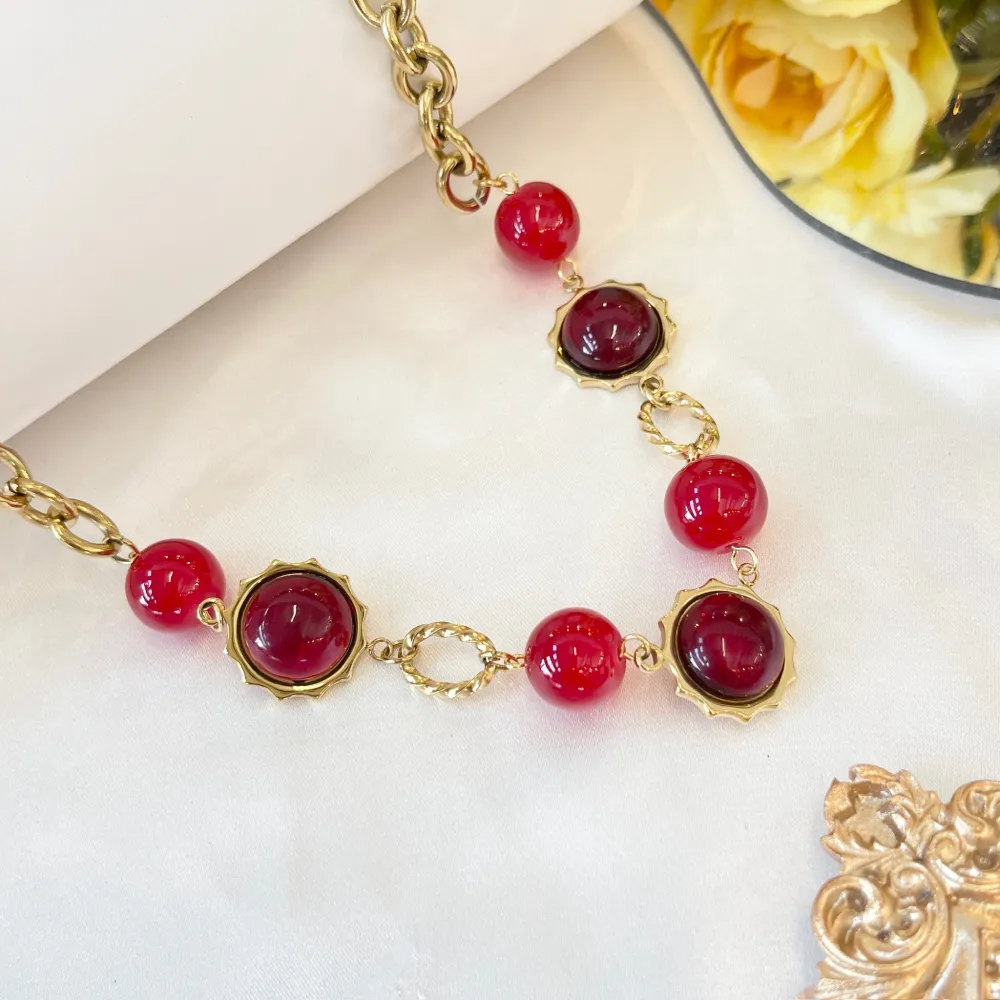 Tondo -Collana Corta in Acciaio - CAC-765-73