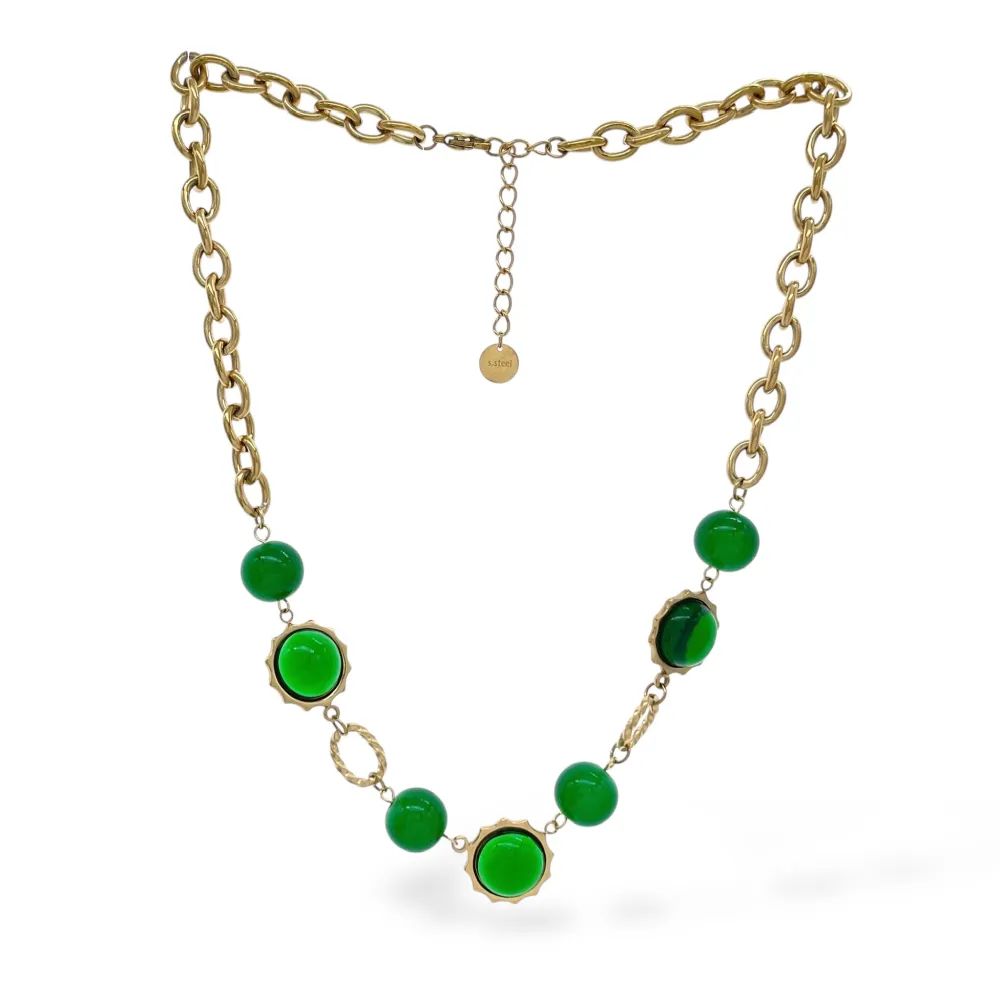 Tondo -Collana Corta in Acciaio - CAC-765-73