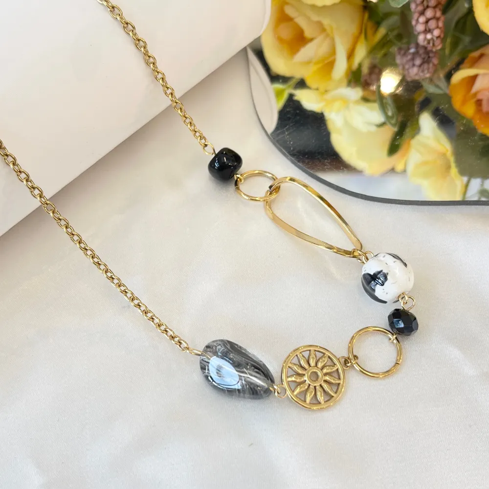 Ovale -Collana Corta in Acciaio - CAC-765-82