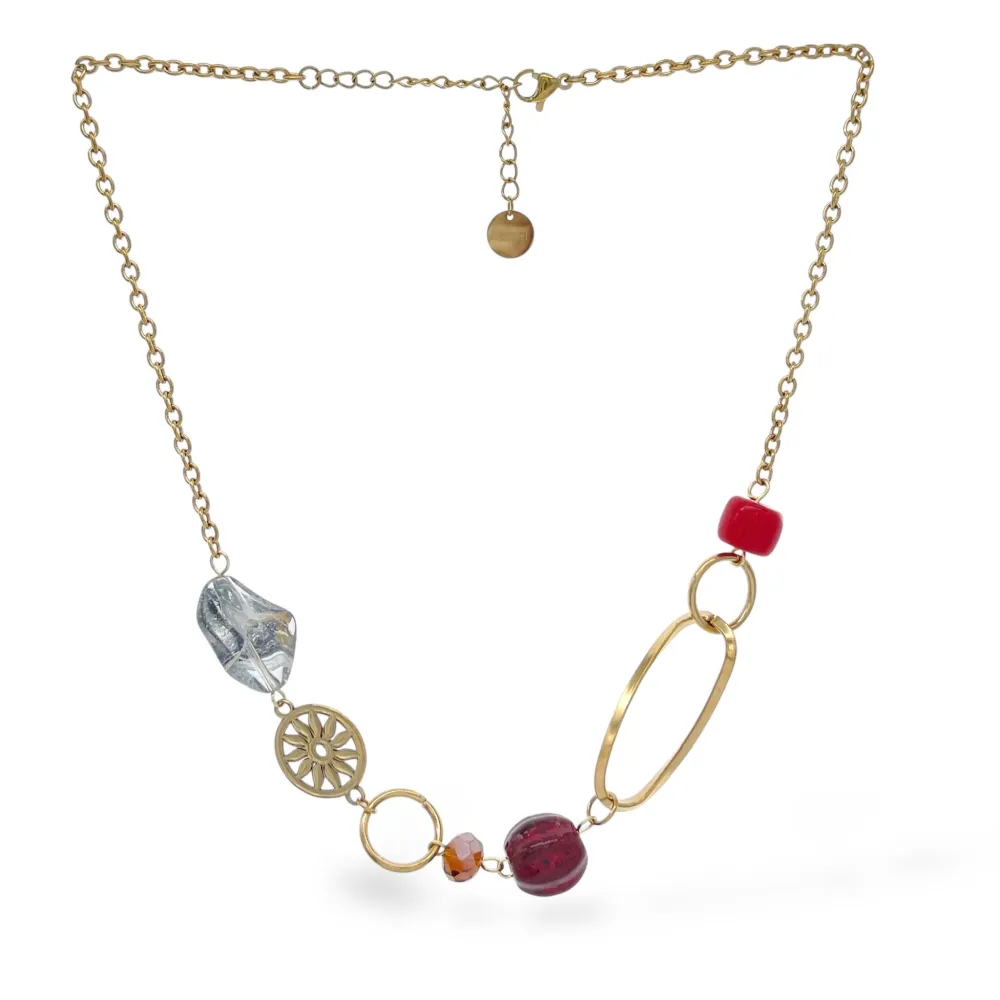 Ovale -Collana Corta in Acciaio - CAC-765-82