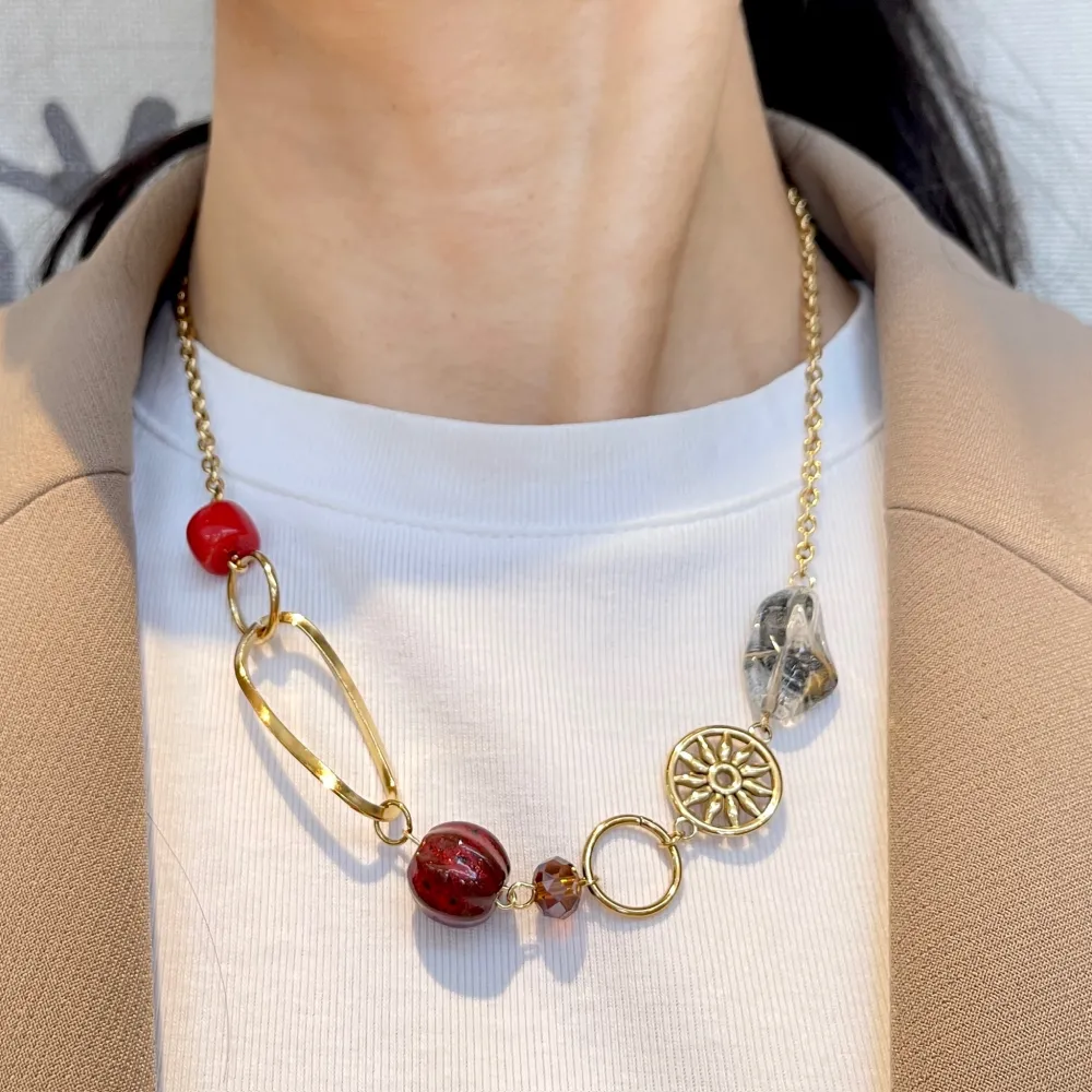 Ovale -Collana Corta in Acciaio - CAC-765-82