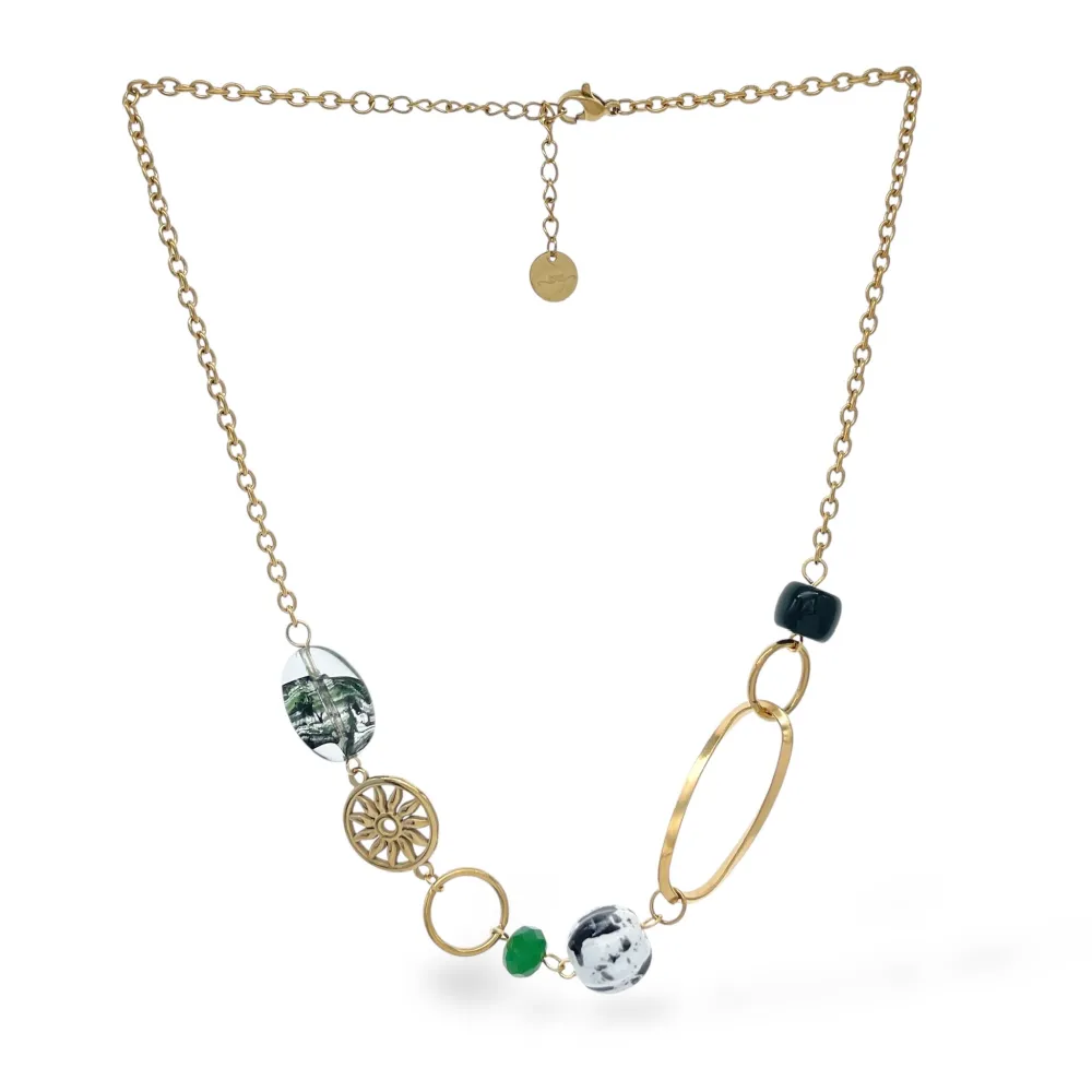 Ovale -Collana Corta in Acciaio - CAC-765-82