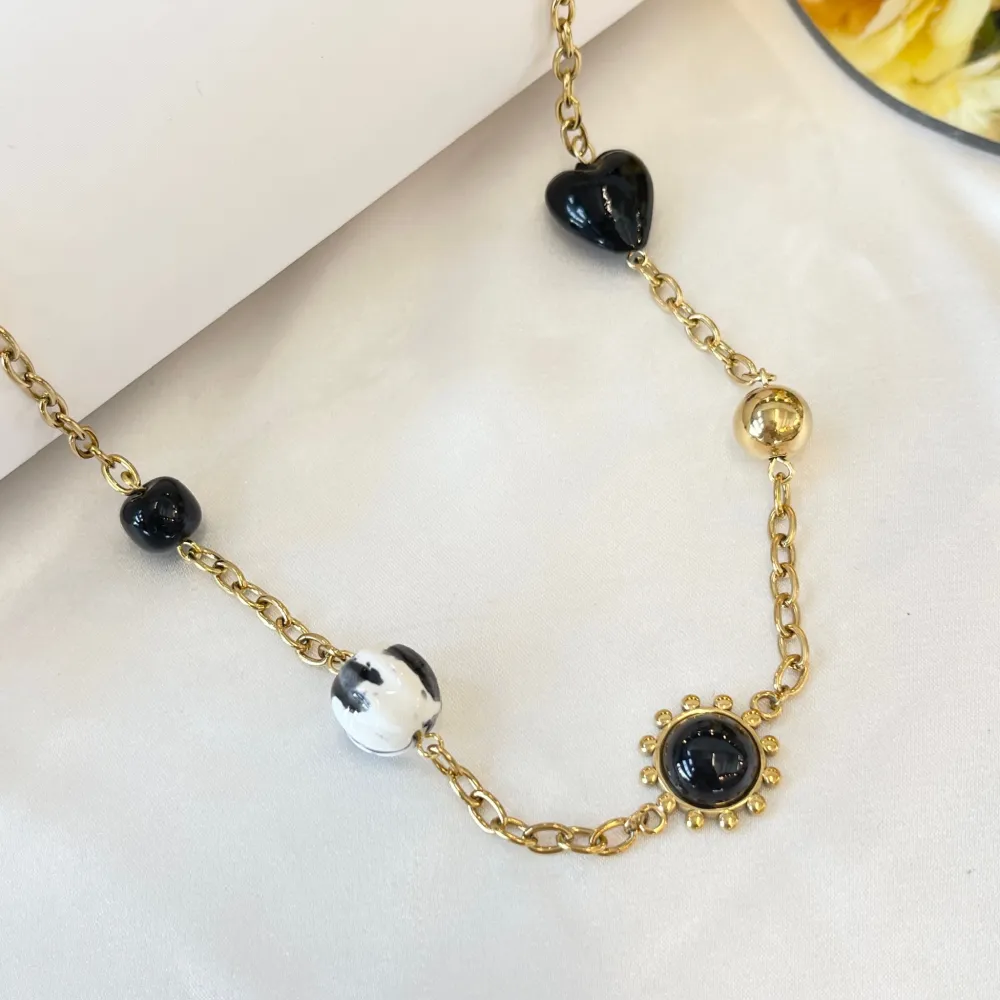 Cuore -Collana Corta in Acciaio - CAC-765-84