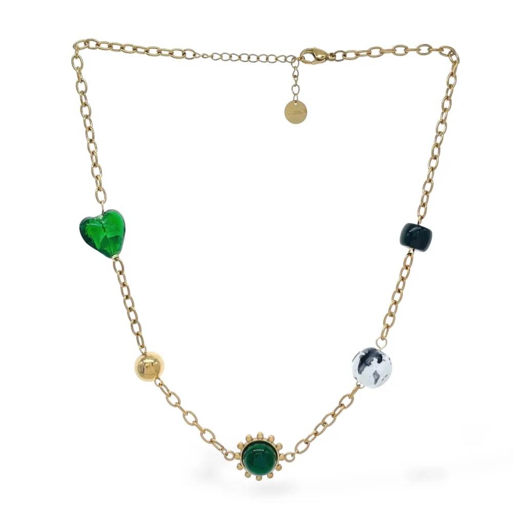 Cuore -Collana Corta in Acciaio - CAC-765-84