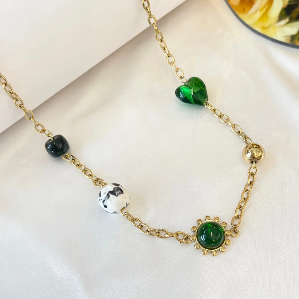 Cuore -Collana Corta in Acciaio - CAC-765-84