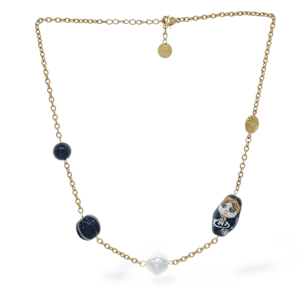 Matrioska -Collana Corta in Acciaio - CAC-765-87