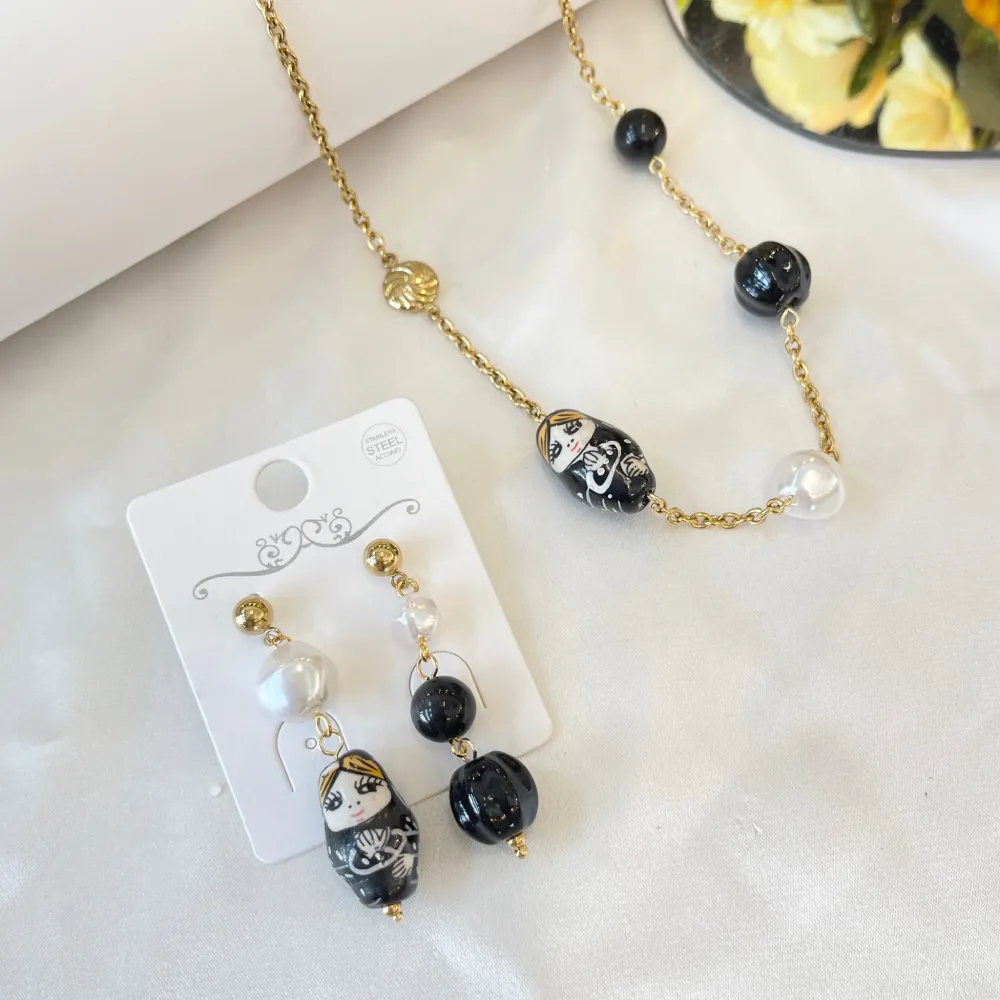 Matrioska -Collana Corta in Acciaio - CAC-765-87