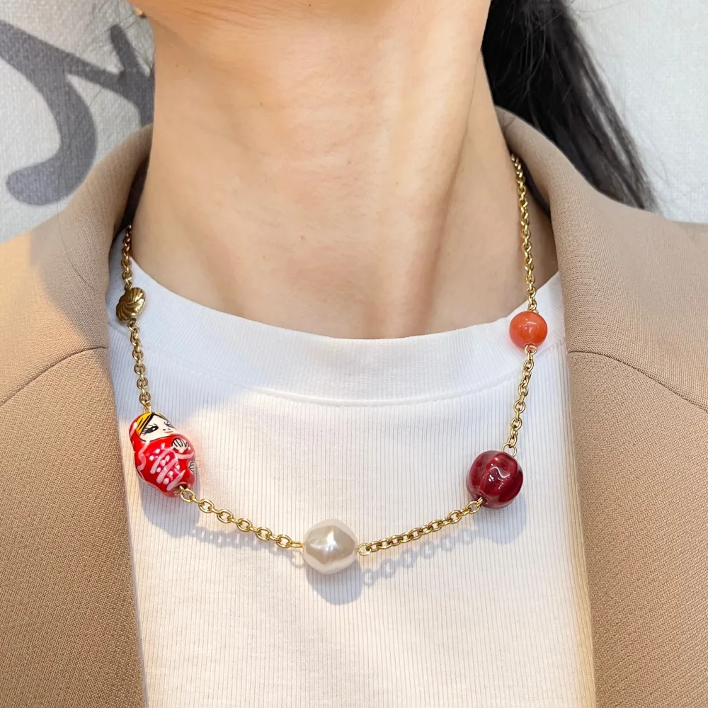 Matrioska -Collana Corta in Acciaio - CAC-765-87