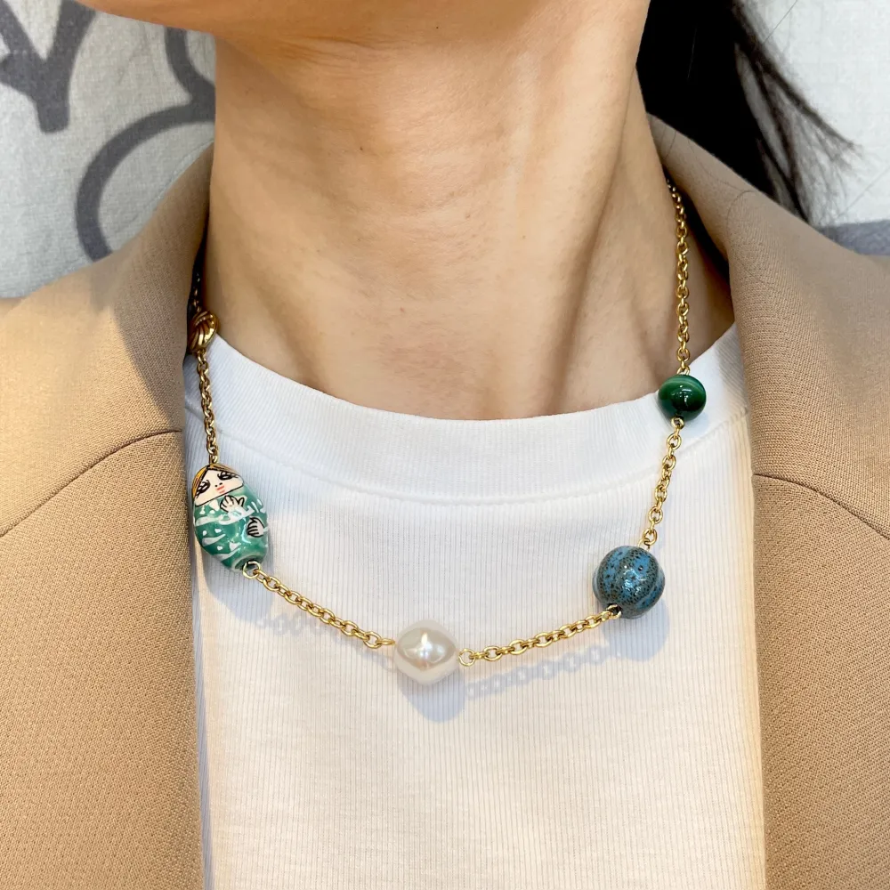 Matrioska -Collana Corta in Acciaio - CAC-765-87