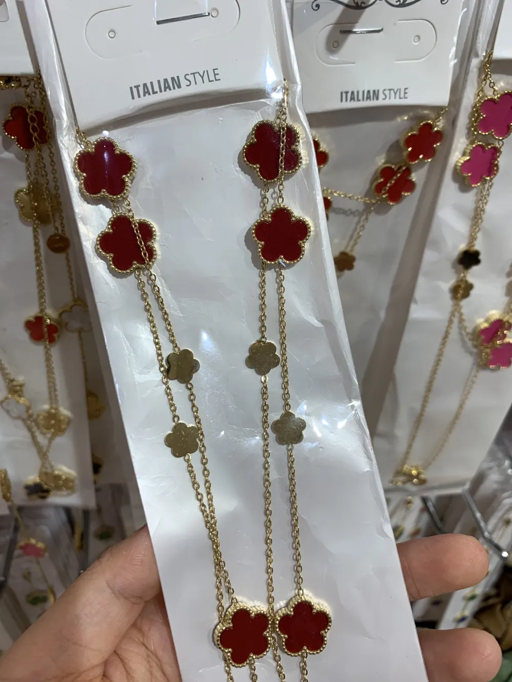 Fiore-Collana Lunga in Acciaio - CAL-413-2523 G