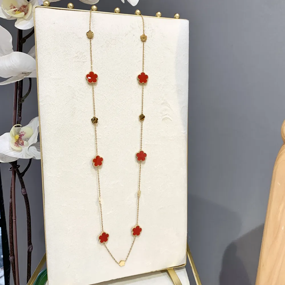 Fiore-Collana Lunga in Acciaio - CAL-413-2523 G