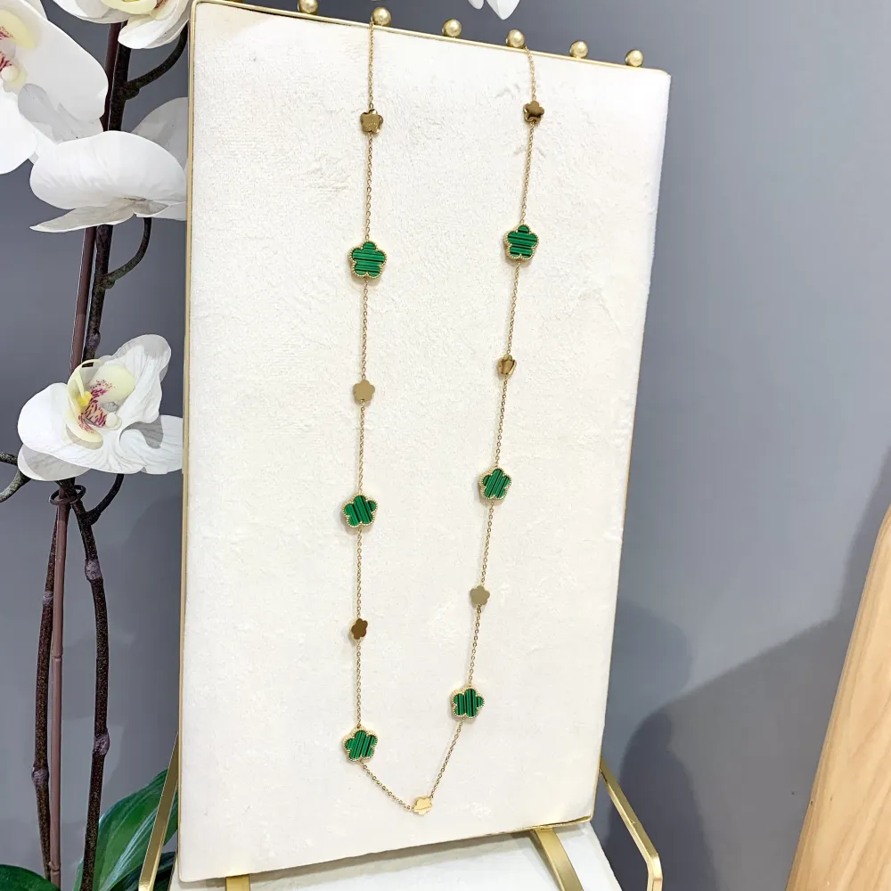 Fiore-Collana Lunga in Acciaio - CAL-413-2523 G