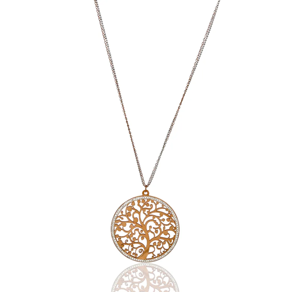 Albero della Vita-Collana Lunga in Acciaio - CAL-413-515