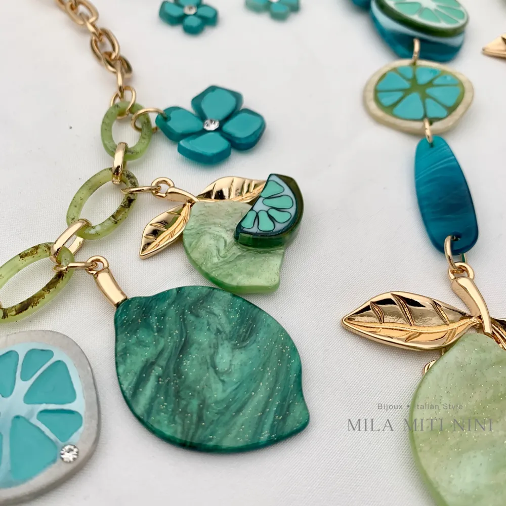 Frutta Limone Fiore- Collana Corta Moda - CMC-12708