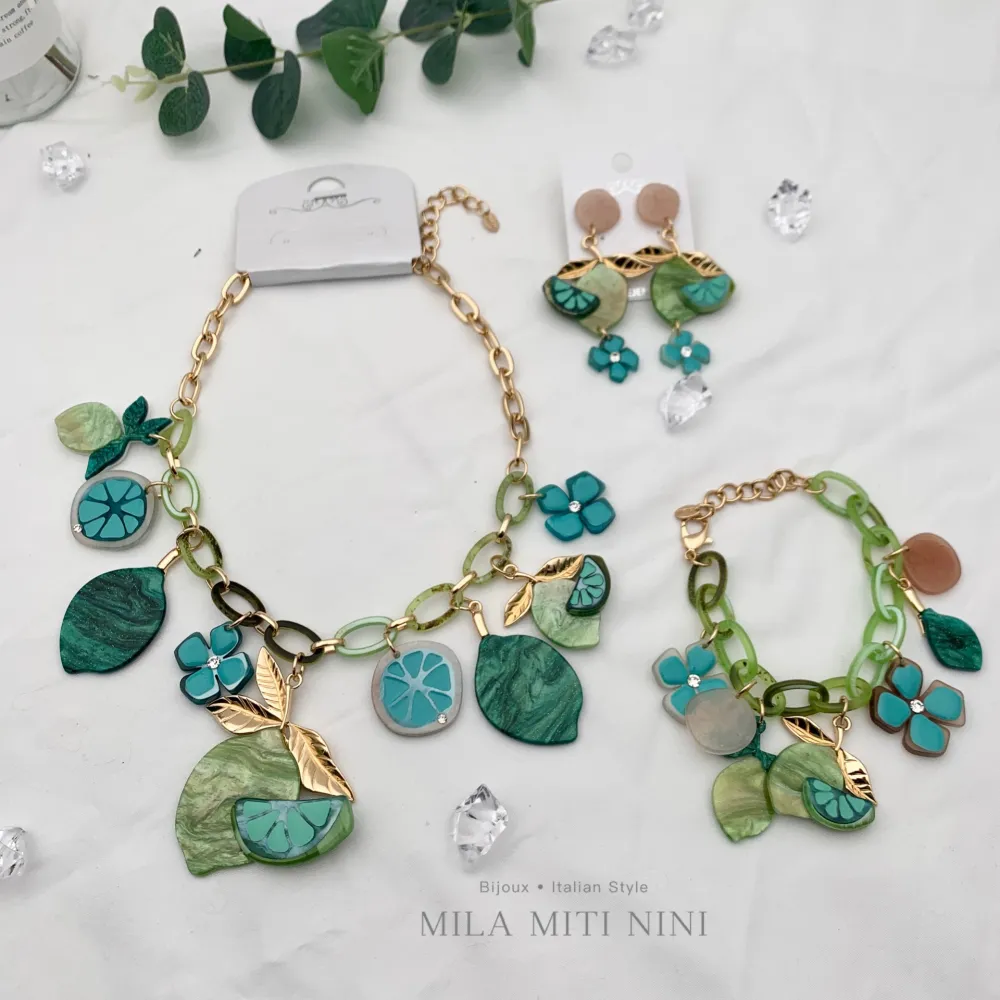 Frutta Limone Fiore- Collana Corta Moda - CMC-12708