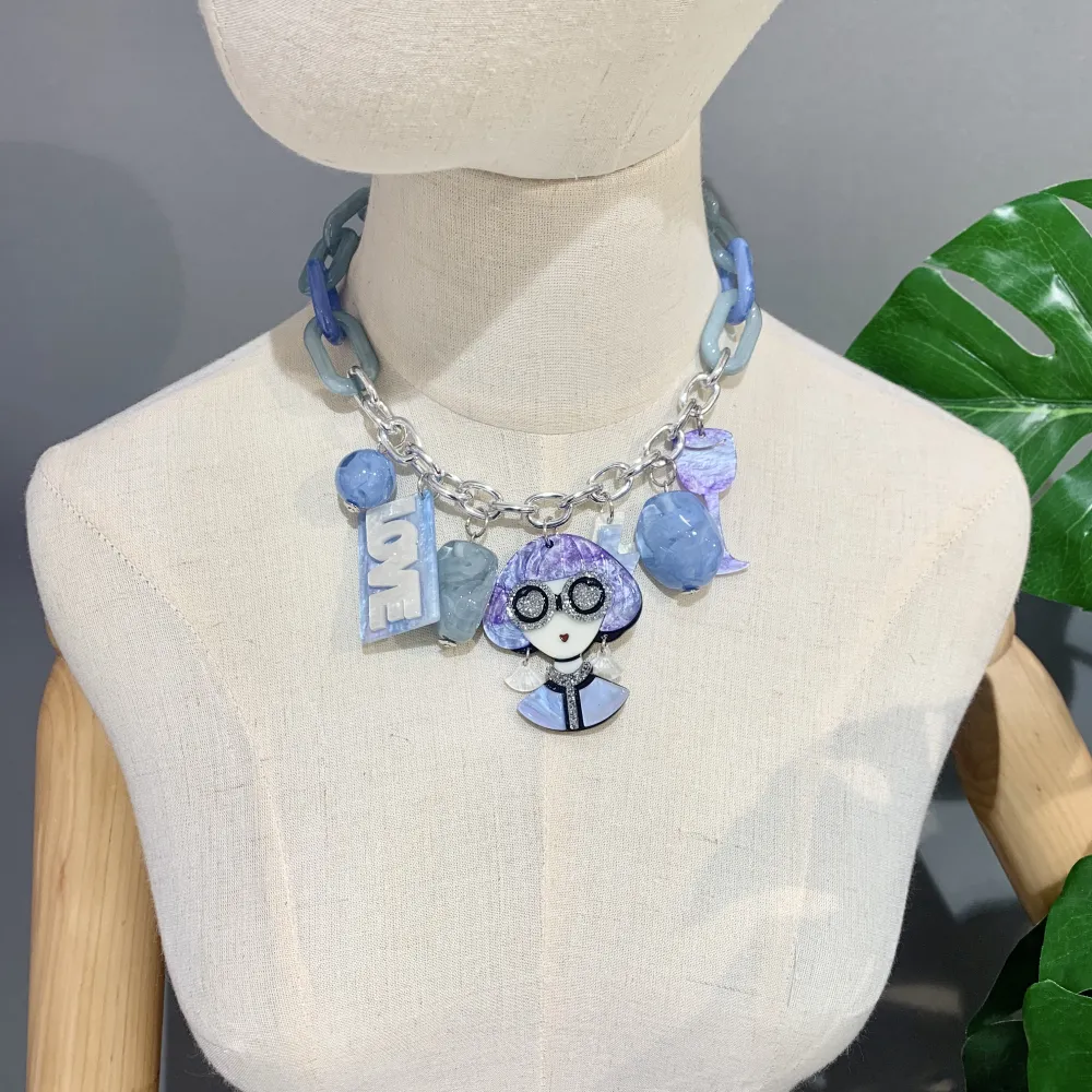 Donna-Collana Corta Resina - CMC-15387