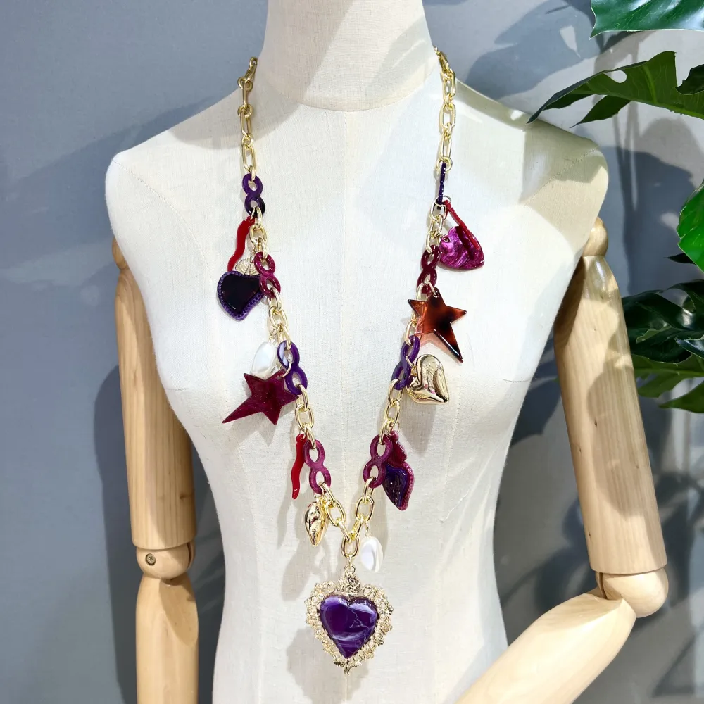 Sacro Cuore Cornino Stella-Collana Lunga Moda - CML-15999-A