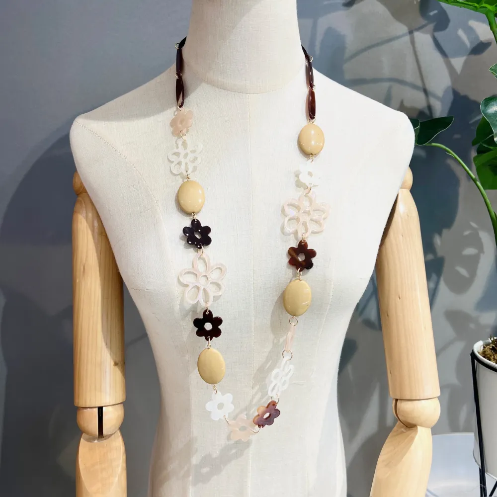 Fiore -Collana Lunga in Resina - CML-YXL-16496