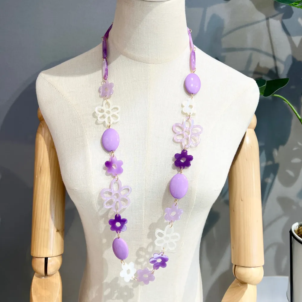 Fiore -Collana Lunga in Resina - CML-YXL-16496