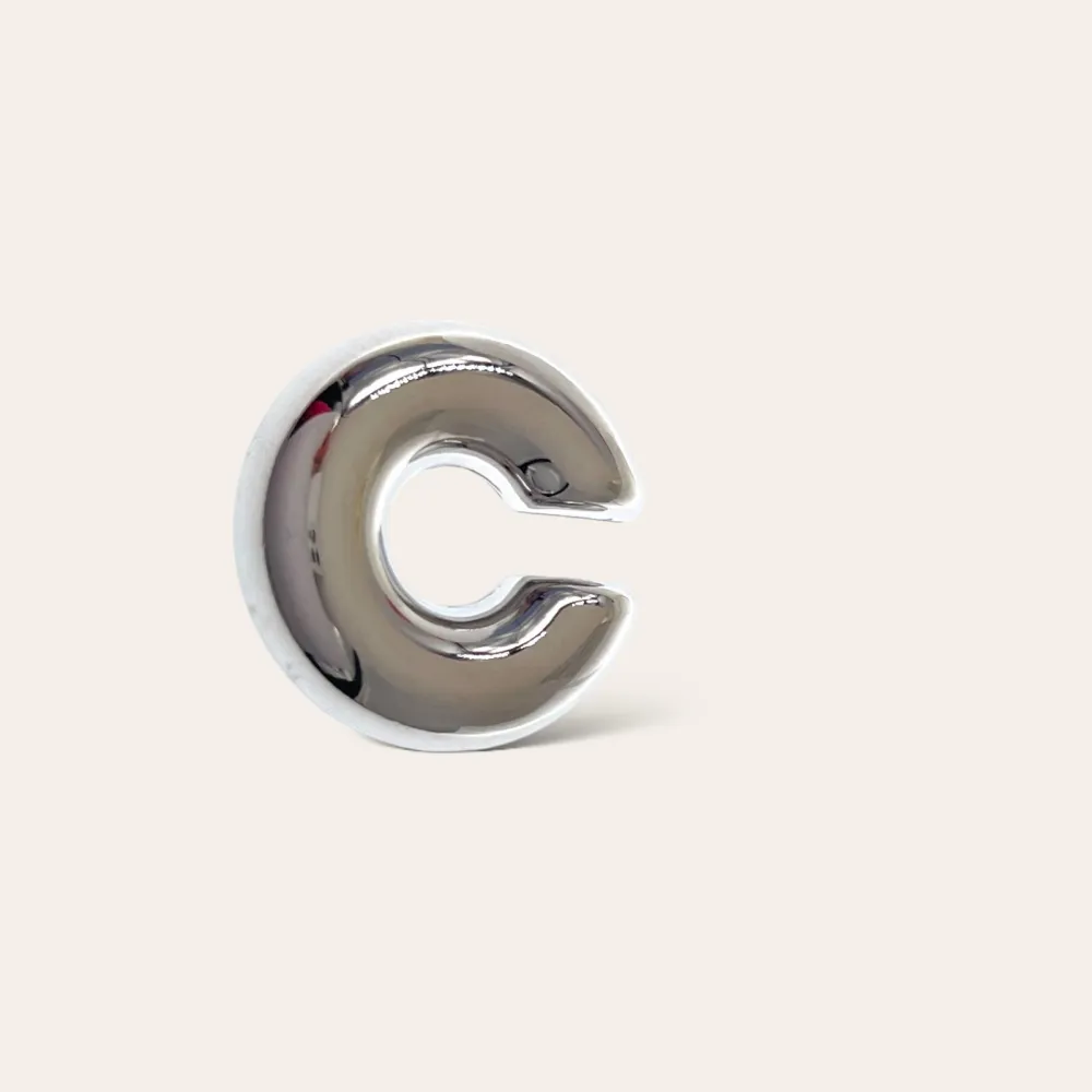 Cerchio Bombato Grande 10x30mm-Earcuff in Acciaio - EAK-103-AA4715E L