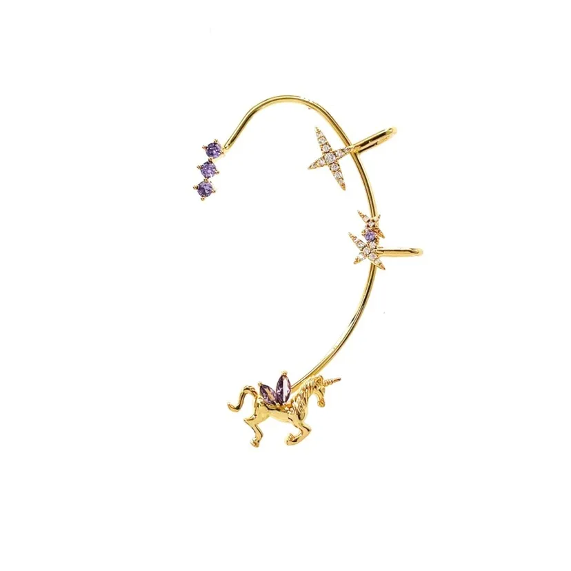 Unicorno-Earcuff in Ottone - EAK-493-11