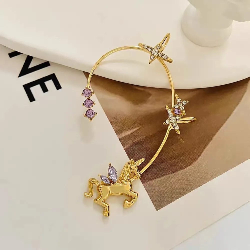 Unicorno-Earcuff in Ottone - EAK-493-11