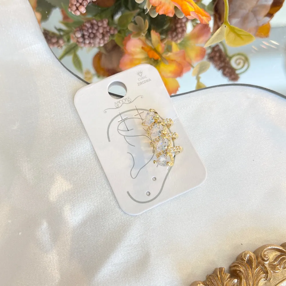 Multifilo Goccia  -Earcuff con Zirconia - EAK-506-329