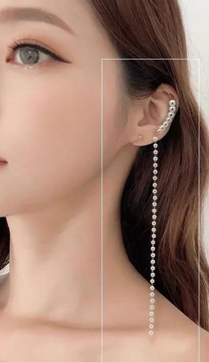 Perla Lunga -Earcuff con Pendenti - EAK-705-20