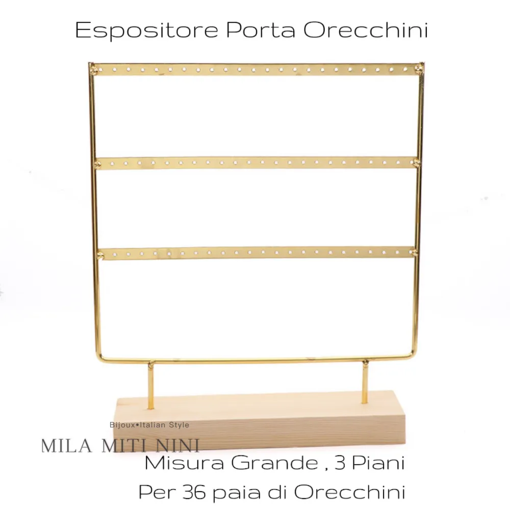 Espositore Grande 3  Piani Porta Orecchini per 36 Paia di Orecc - ESP-701-16