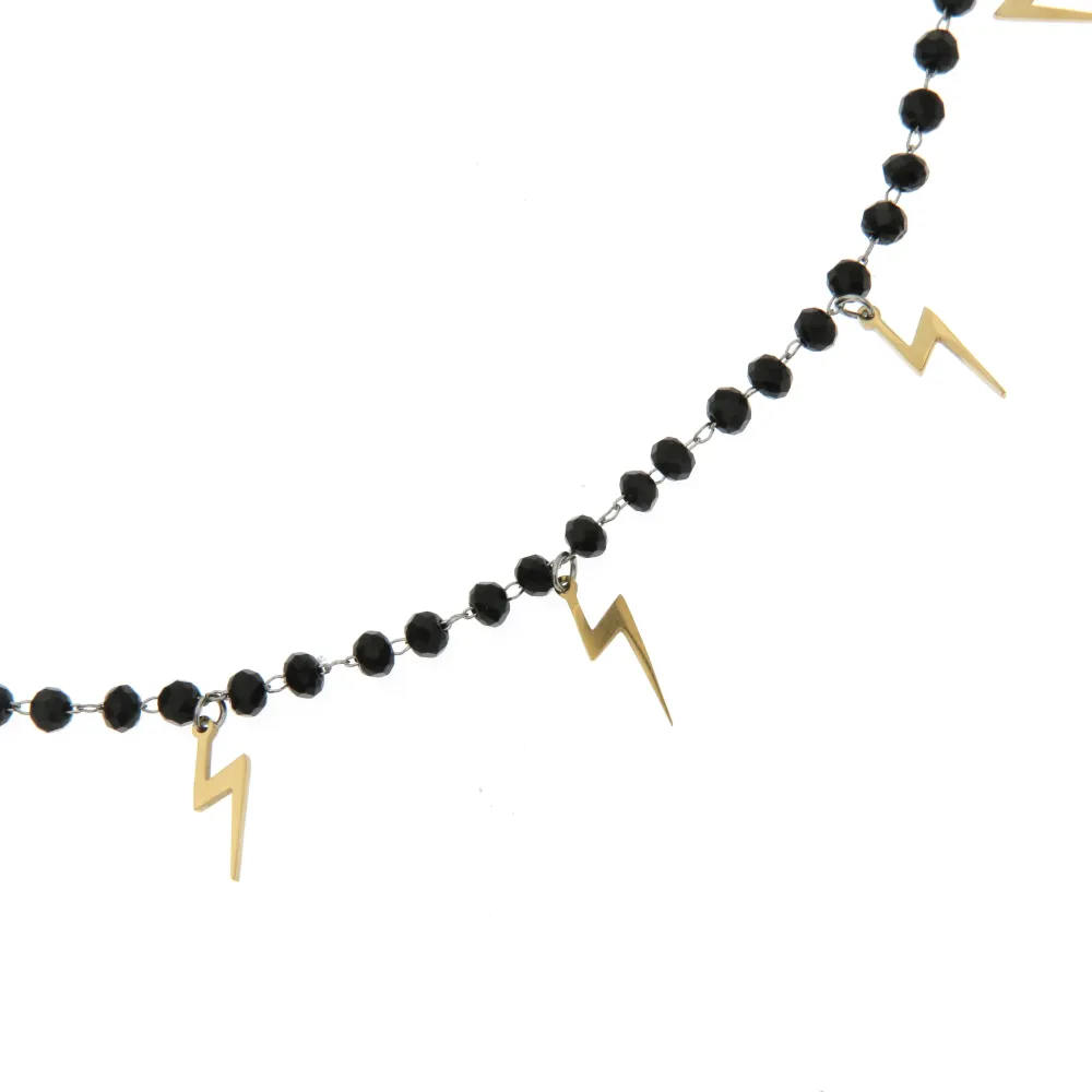 Fulmine Rosario 3113 - Collana Corta in Acciaio - Fulmine Rosario 3113 - Collana Corta in Acciaio