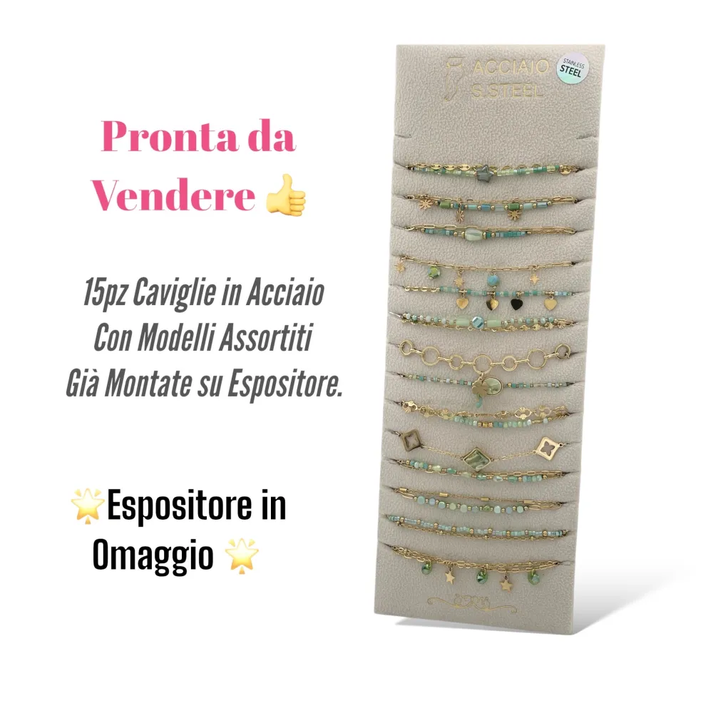 Mix Catene Colorate-12pz Cavigiere in Acciaio - KAP-732-209S