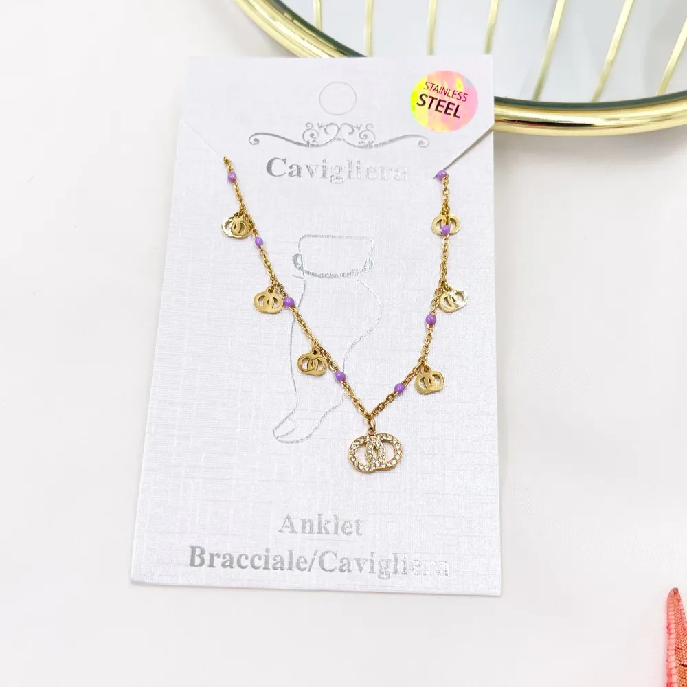 Doppio Cerchio-Cavigliera in Acciaio - KAV-103-AA1714B