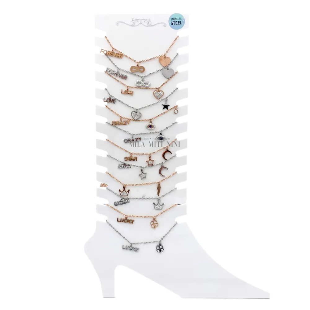 KPA5606-AC16 Mix- 12 Pz Cavigliere in Acciaio - KPA-AC16-413-258 (AC-24)