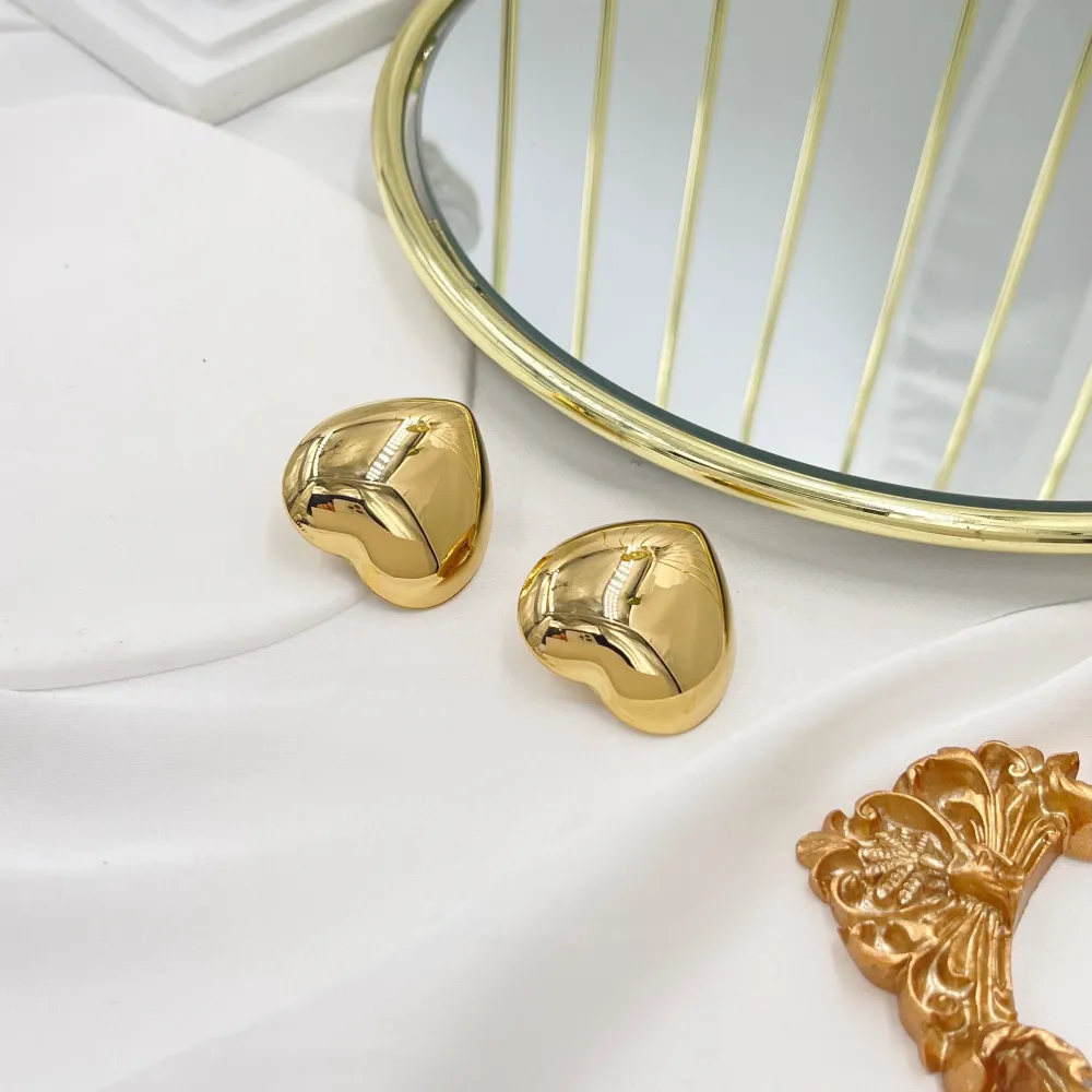 Cuore Vuoto-Orecchini a Clip in Acciaio - OAK-103-AA4997E