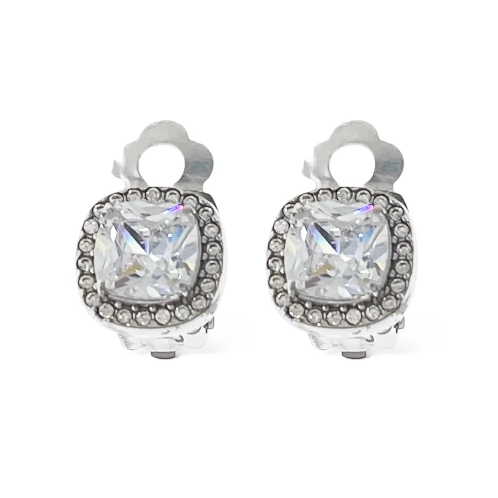 Quadrato -Orecchini a Clip in Acciaio - OAK-103-AA5013E