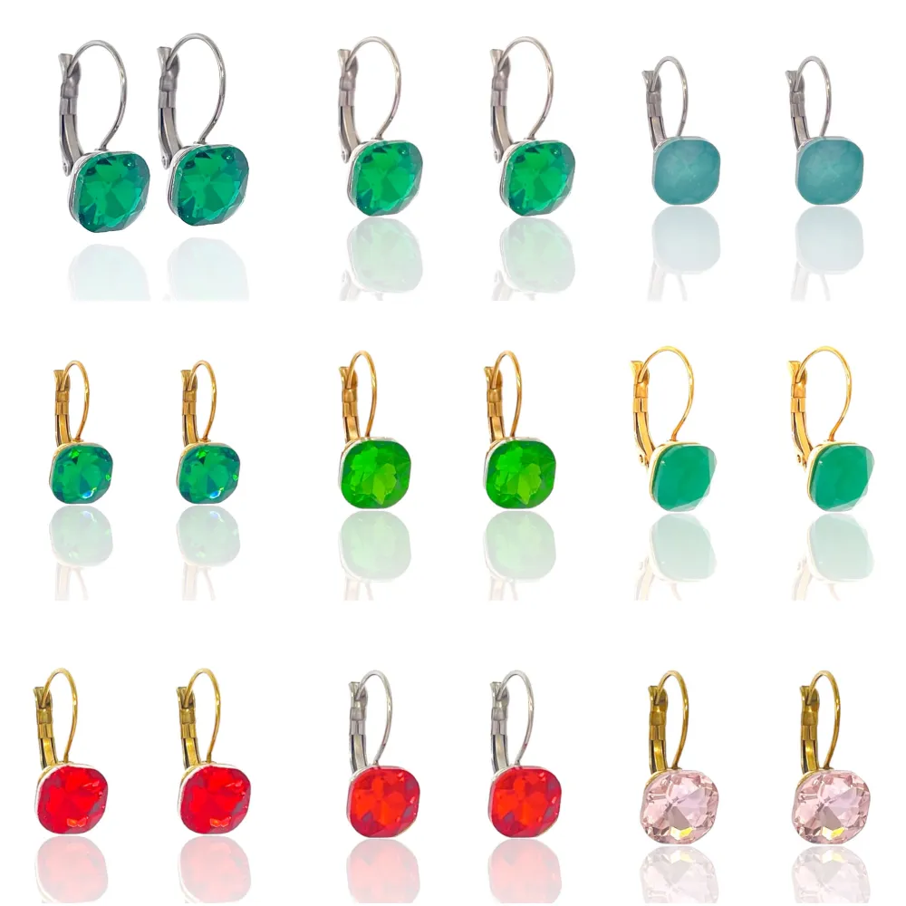 Punto Luce Quadrato-Orecchini a Monachella in Acciaio - OAP-103-AA2624E