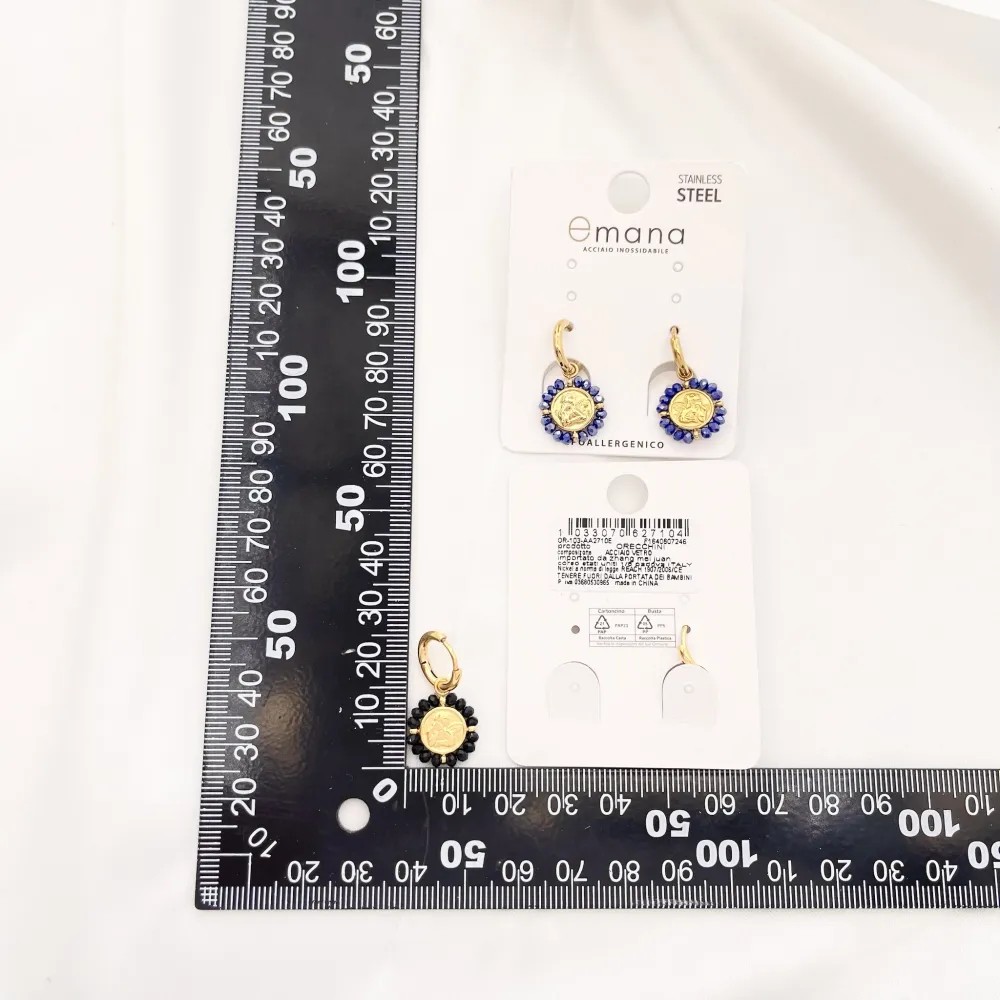 Cerchio con Angelo-Orecchini in Acciaio - OAP-103-AA2710E Mix