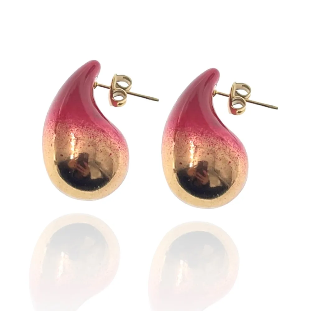 Goccia Verniciato Sfumato 26mm-Orecchini in Acciaio - OAP-103-AA3184E 26mm