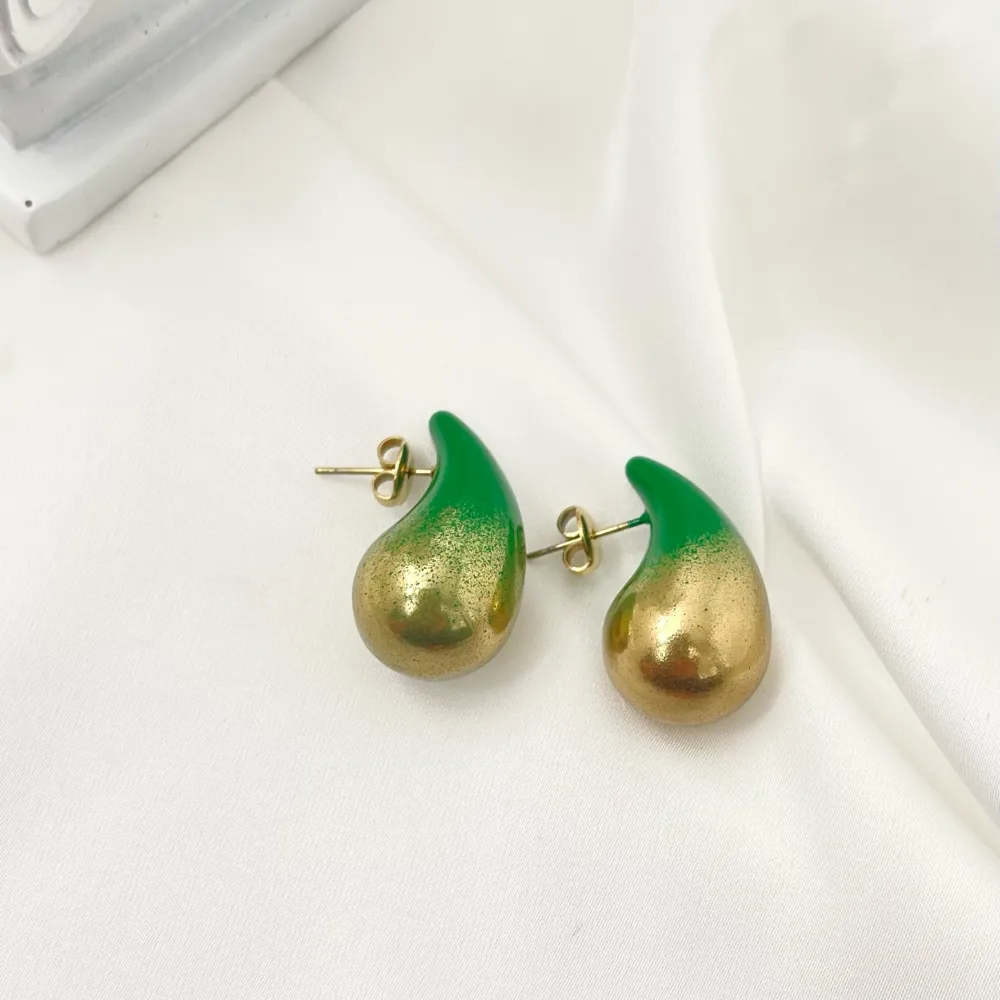 Goccia Verniciato Sfumato 26mm-Orecchini in Acciaio - OAP-103-AA3184E 26mm