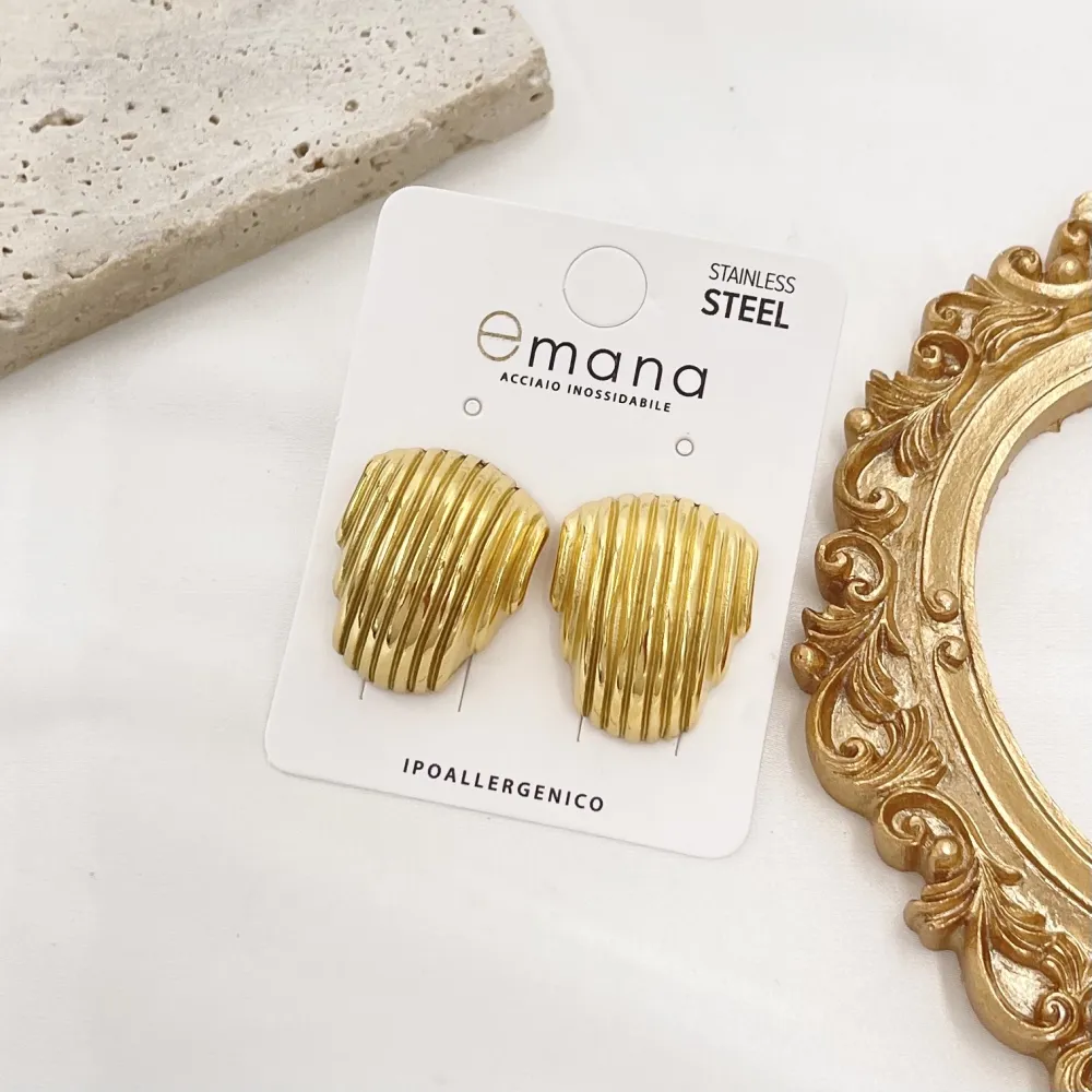 Conchiglia-Orecchini in Acciaio - OAP-103-AA3892E