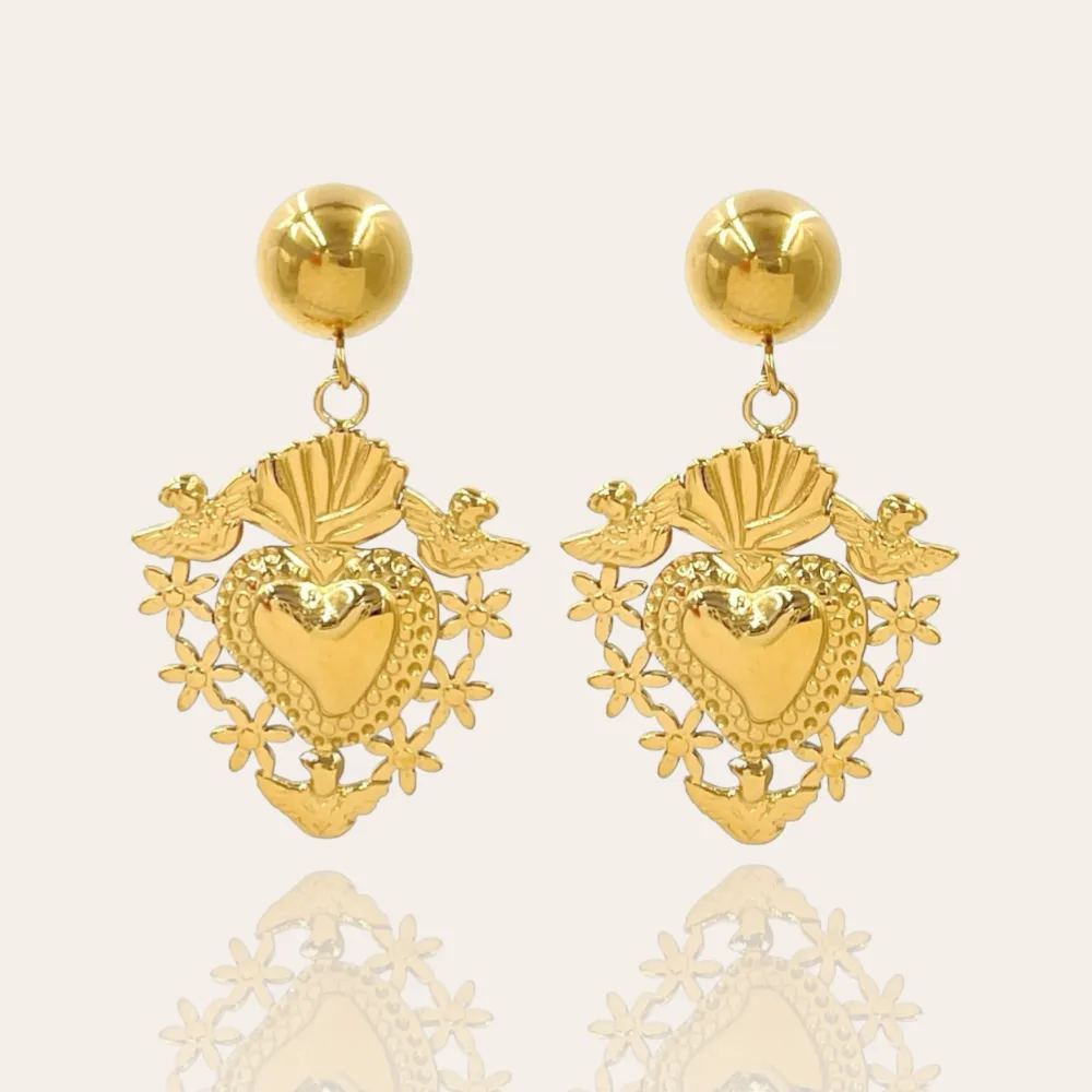 Sacro Cuore-Orecchini in Acciaio - OAP-103-AA4290E